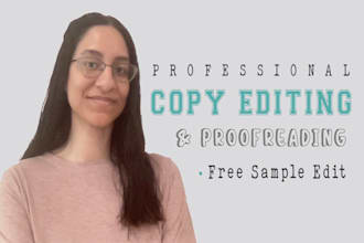 copy edit and proofread your manuscript