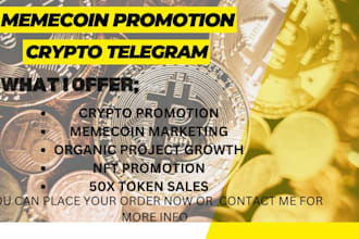 pump fun promotion, telegram promotion shoutout memecoin token to 500k investors