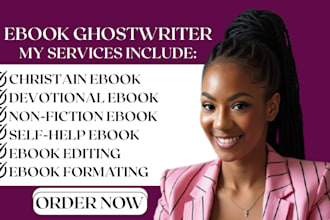 be christain book and ebook ghostwriter selp help daily devotional book writer