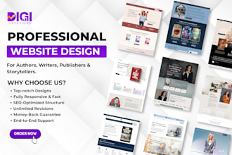 build an amazing book author website, children book website, and ebook website