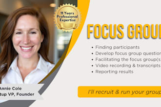 conduct a focus group to understand your audience