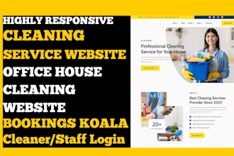 build cleaning service website office house cleaning website bookings koala