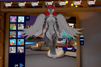 edit vrchat avater,3d furry rig,vrc, face rig,3d vtuber, customize booth avatar