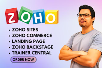 build zoho sites zoho commerce zoho backstage or landing page