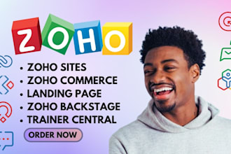 build zoho sites zoho commerce zoho backstage or landing page