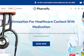 design medicare shopify store medical equipment store pharmacy website