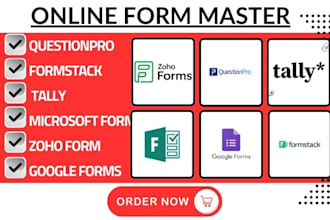 setup questionpro formstack microsoft forms tally zoho form jotform google form