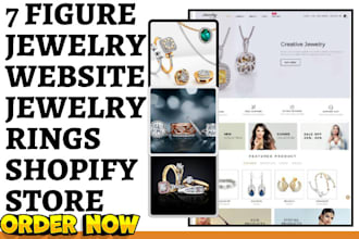 design jewelry website jewelry shopify store ring  website jewelry dropshipping