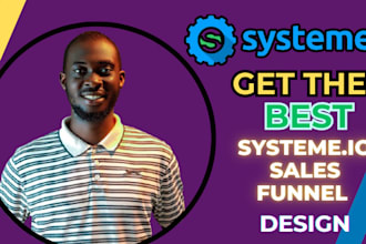 design converting sales funnel and landing page on systeme io automation