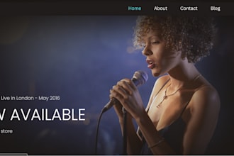 music website, dj, band and artist website with booking functionality