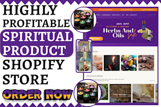 design spiritual product shopify store candles store spiritual product website