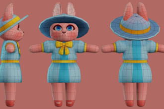 do blender character, stylized character, blender model, 3d cartoon character