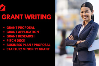 write grant proposal grant application research pitch deck business plan