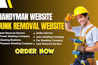 design junk removal, handyman, pressure washing, car wash detailing websites