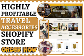design travel accessories shopify store travel guide store travel gadget website