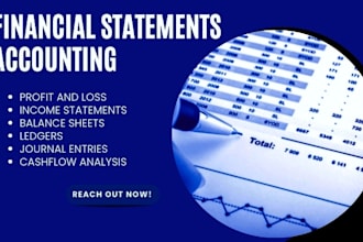 design income and financial statements, balance sheets, profit and loss, ledgers