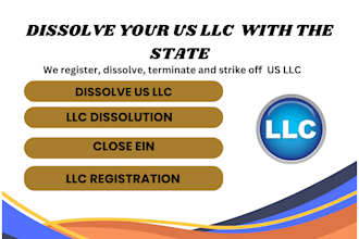 dissolve us llc, llc registration, close ein ,boi report, company registration