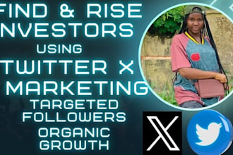find and rise investors for your crypto token  using x twitter marketing