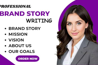 write your brand story mission and vision statement about us page