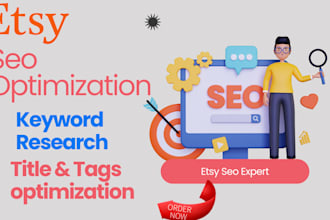 do etsy seo listing with title tags descriptions for etsy shop promotion
