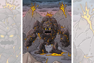 draw monster and creature for card game art
