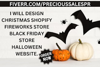 design halloween black friday shopify store christmas dropshipping website