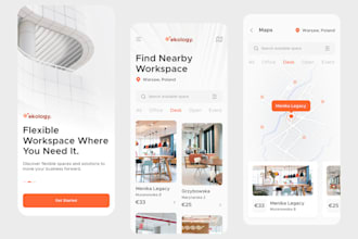 find tailor app, dry cleaner app, working space app, job finder app