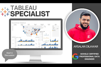 create interactive tableau dashboards and reports