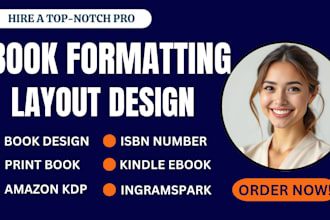 design format pages layout journal, workbook, children cookbook for print, ebook