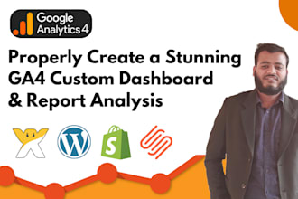 create ga4 custom reporting dashboard, sales funnel,blog traffic report analysis