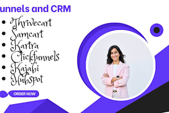 setup thrivecart samcart kartra clickfunnels kajabi flowtrack hubspot zoho crm