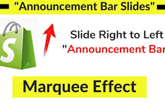 add marquee announcement bar shopify