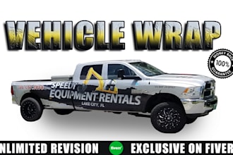 create catching vehicle wrap,  car wrap ,truck wrap design in few hours
