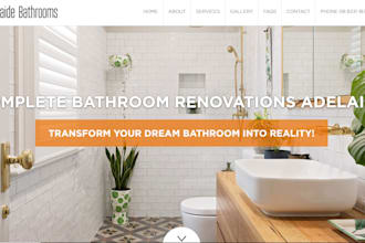 create websites for bathroom renovation home construction, and roofing service