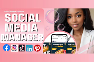 be social media marketing manager and sales content creator posting and schedule