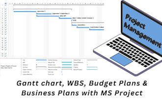 create gantt chart, wbs, project schedule, and project baseline