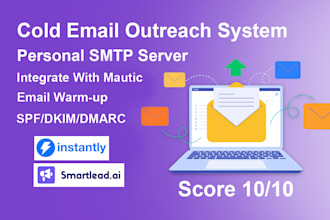 set up instantly ai and SMTP server for cold email marketing system