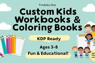 create engaging workbook, coloring book, worksheet, early reader for kids