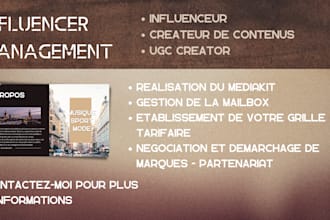 manage your influence career, find partnership and clear your mailbox