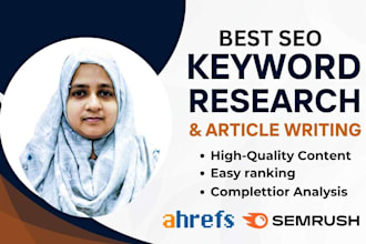 do best SEO keyword research and write articles to boost your website ranking
