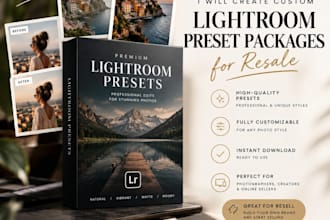 create custom lightroom preset packages for resale