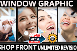 create professional shopfront or storefront window graphics