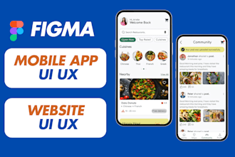 do mobile app UI UX design, website UI UX design, dashboard ui ux in figma