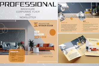 do design professional brochure, corporate flyers and newsletter