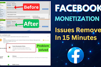 fb page monetization  issue remove in 15 minutes