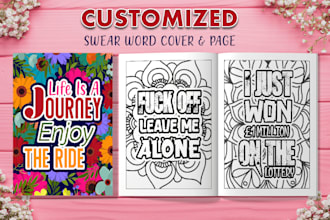 design inspirations swear word coloring book for kdp, etsy