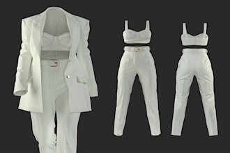 3d clothing, cloth design for second life characters, sansar and sims