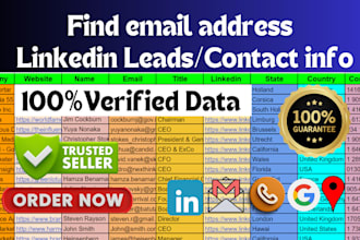 find email addresses and linkedin leads with contact info