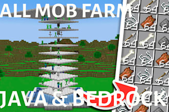 build any automatic farm  in minecraft java and bedrock