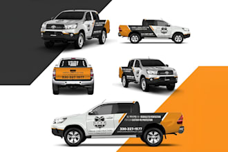 do a vehicle wrap design for truck, car, trailers, van wrap
